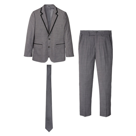 3-dielny oblek: sako, nohavice, kravata, Slim Fit bonprix