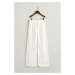 NOHAVICE GANT WIDE PLEATED LINEN PANTS WHITE