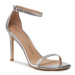 Stuart Weitzman Sandále Nudistcurve 100 Sanda SA178 Strieborná