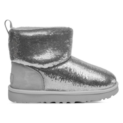 Ugg Snehule W Classic Mini Mirror Ball 1151291 Strieborná