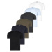 SIX SET T8569 DEWBERRY BIKE COLLAR T-SHIRT-BLACK-WHITE-BLUE-NAVY BLUE-ANTHRACITE-KHAKI