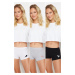 Trendyol Black-White-Grey 3 Pack Cotton Printed Boyshort Knitted Panties