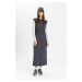 DEFACTO Regular Fit Sweatshirt Fabric Maxi Dress