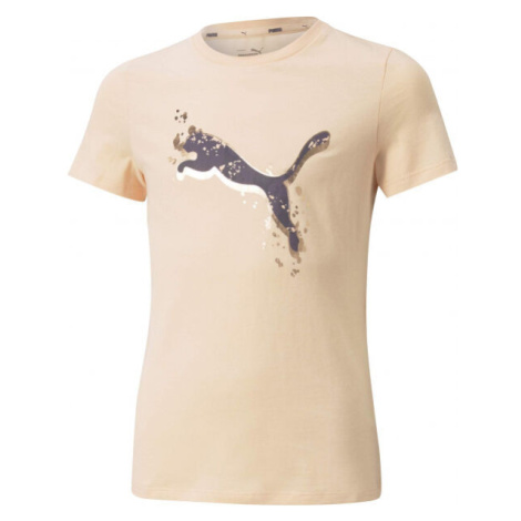 Puma ALPHA TEE G Dievčenské tričko, ružová, veľkosť