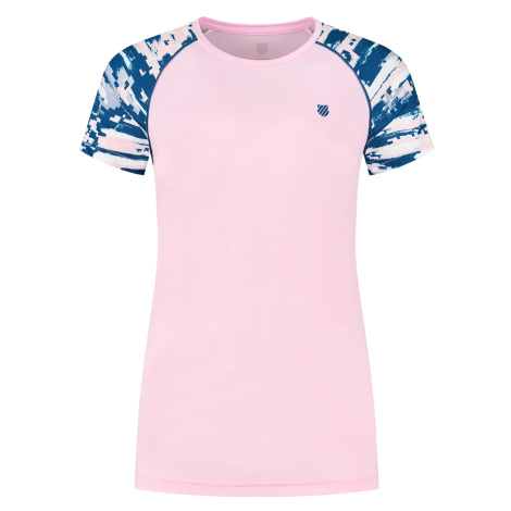 Dámské tričko K-Swiss Hypercourt Round neck Top Melange Cherry