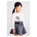 Dievčenská rifľová sukňa Mayoral šedá farba, mini, áčkový strih