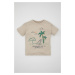 DEFACTO Baby Boy Crew Neck Palm Tree Patterned Short Sleeve T-Shirt