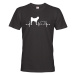 Pánské tričko s potlačou plemena American Akita tep - pre milovníkov psov