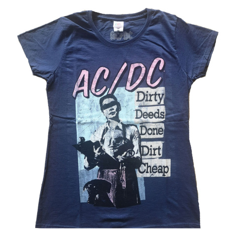 AC/DC tričko Vintage DDDDC Modrá