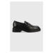 Kožené mokasíny Vagabond Shoemakers JILLIAN dámske, čierna farba, na plochom podpätku, 5543.001.