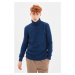 Trendyol Blue Men's Turtleneck Textured Knitwear Sweater