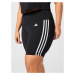 ADIDAS PERFORMANCE Športové nohavice 'Essentials 3-Stripes High-Waisted '  čierna / biela