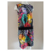 Dámske šaty s kvetinovým vzorom 89325 - Litex černá s růžovou
