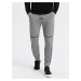 Ombre Men's sweatpants with contrast stitching - gray