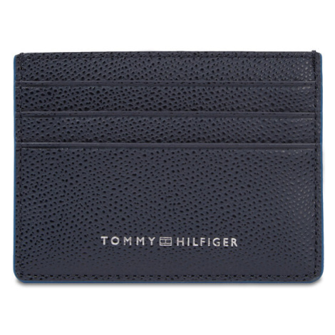 Tommy Hilfiger Puzdro na kreditné karty Th Struc Leather Cc Holder AM0AM11606 Tmavomodrá