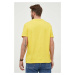 Bavlnené tričko Polo Ralph Lauren žltá farba, s potlačou
