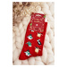 Men's Christmas Cotton Socks with Red Penguins