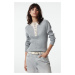 Trendyol Gray Stand-up Collar Knitwear Sweater