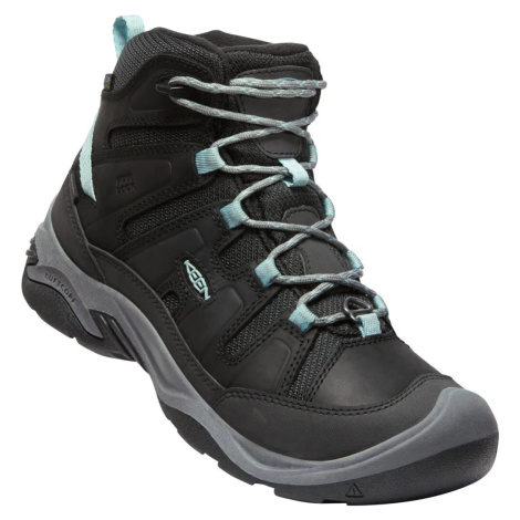 KEEN CIRCADIA MID POLAR W Dámske trekové topánky black/cloud blue 10037728KEN01SA5