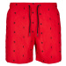 Men's swimwear with embroidery red