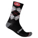 CASTELLI Cyklistické ponožky klasické - ROMBO 18 - čierna