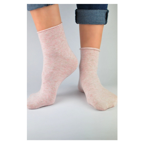 Dámske ponožky Noviti SB022 s trblietavými nitkami Ružová