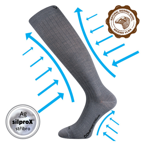 VOXX kompresné ponožky Woolax svetlo šedé 1 pár 114255