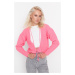 Trendyol Pink Crop Lace Detailed Sweater