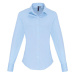 Premier Workwear Dámska bavlnená košeľa s dlhým rukávom PR344 Pale Blue -ca. Pantone 2717C