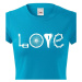 Dámske tričko pre cyklistky s potlačou LOVE