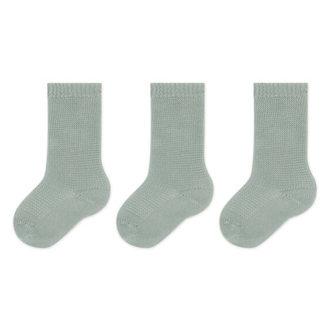 Condor Súprava 3 párov vysokých detských ponožiek 2.008/2 Zelená