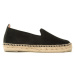 Manebi Espadrilky Suede Flat Espadrilles Čierna