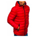 Pánská zimní bunda s kapucí JP1101 - červená,