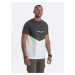 Ombre Men's cotton tricolor t-shirt with logo