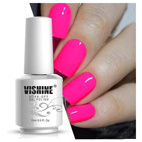 Vishine 15 ml Semi-permanentný lak na nechty Neon Pink #2039