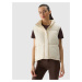 Women's down vest with 4F synthetic down filling - beige