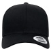 Retro Cotton Blend Snapback Black