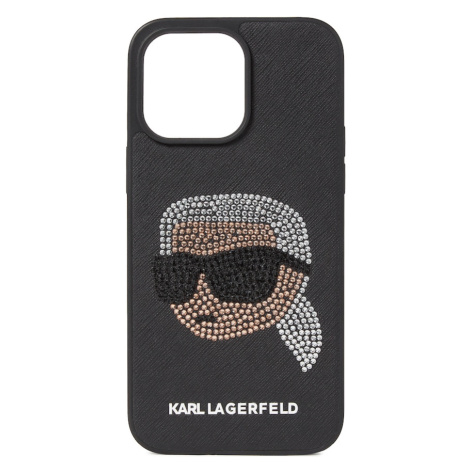 Karl Lagerfeld Puzdro na mobil 'iPhone 14 Pro Max'  medená / čierna / strieborná