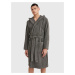 Pánsky župan PURE COTTON HOODED BATHROBE 2S87905573884 sivá - Tommy Hilfiger