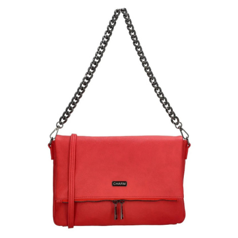 Červená crossbody kabelka s retiazkou "Elysia"