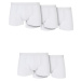 Solid Organic Cotton Boxer Shorts 5-Pack White+White+White+White+White