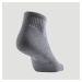 Športové ponožky RS 500 stredne vysoké 3 páry sivé