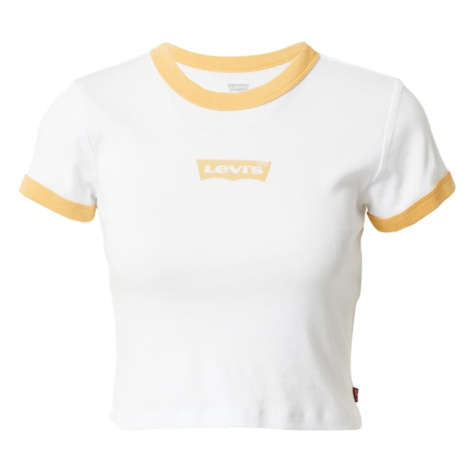 LEVI'S ® Tričko 'Graphic Mini Ringer'  žltá / biela