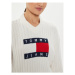 Tommy Jeans Sveter Center Flag DW0DW18528 Écru Relaxed Fit