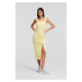 Šaty Karl Lagerfeld Gathered Stretch Dress Elfin Yellow