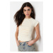 Trendyol Light Stone Gathered Crew Neck Flexible Knitted Blouse