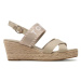 Tommy Hilfiger Espadrilky Seasonal Webbing Mid Wedge FW0FW07091 Béžová