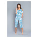 Agawa short-sleeved jumpsuit, 3/4 pants - print