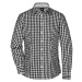 James & Nicholson Dámska kockovaná košeľa JN616 - Čierna / biela