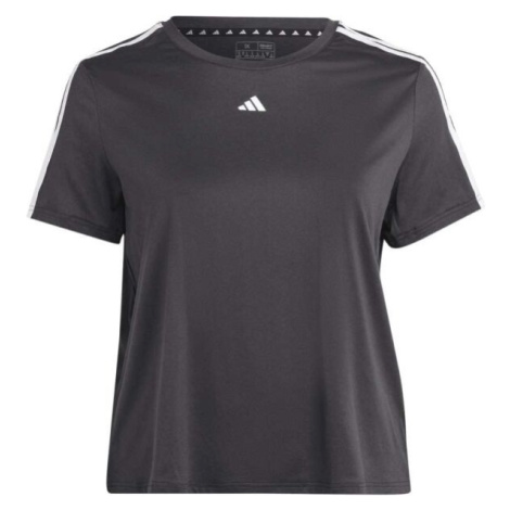 adidas TRAIN ESSENTIALS 3-STRIPES Dámske športové tričko, čierna, veľkosť